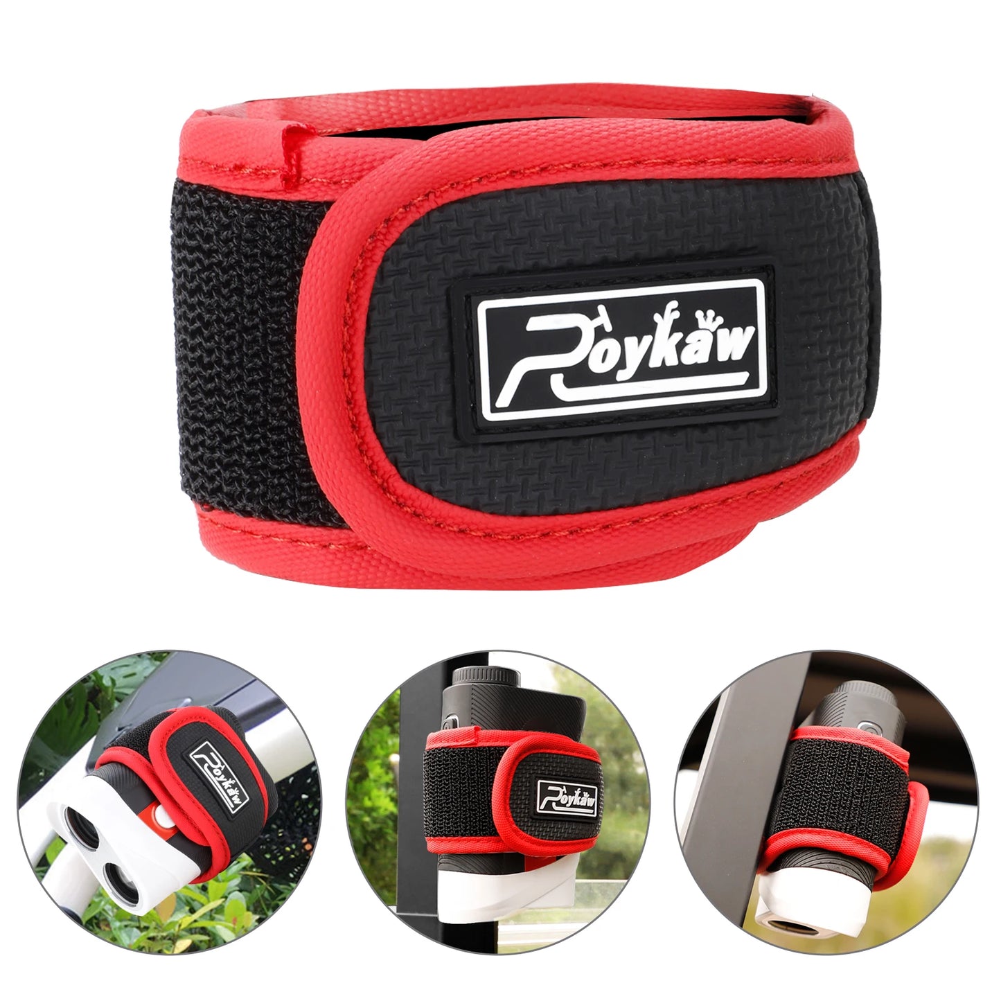 Roykaw Golf Magnetic Rangefinder Wrap Mount for Golf Cart Frame, Rangefinder Strap Belt, Firmly Attach & Convenient to Access