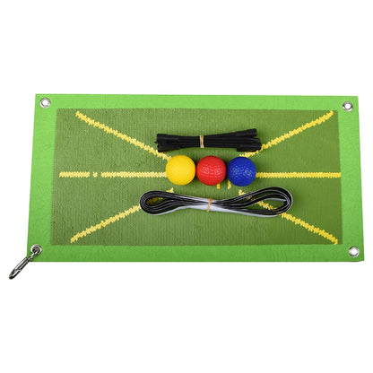 Golf Training Mat Kit for Swing Path Feedback Detection Correcting Hitting Posture Golf Practice Mat Advanced Guides Aid Pad