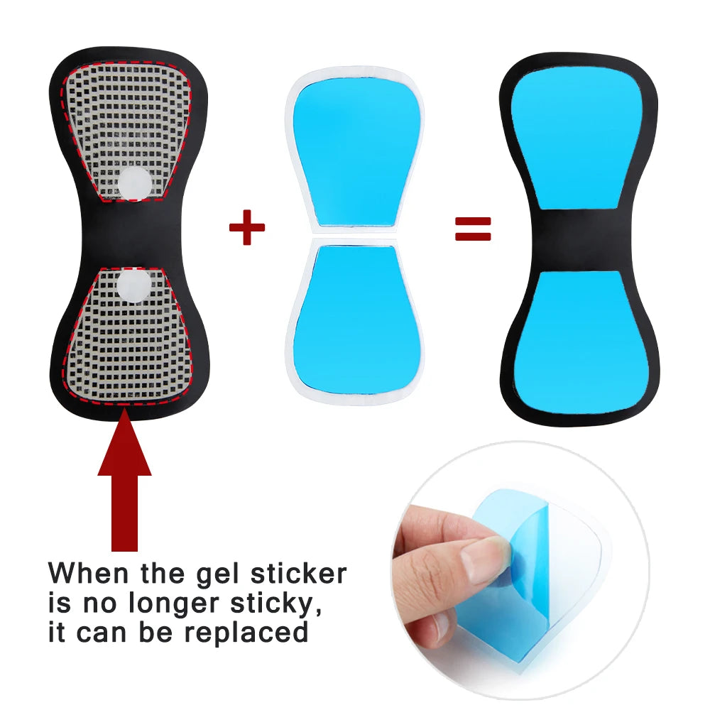 EMS Massager Neck Stretcher Patch Back Sticker Muscle Stimulation Pulse Patches Fitness Neck Body Pain Relief Massage