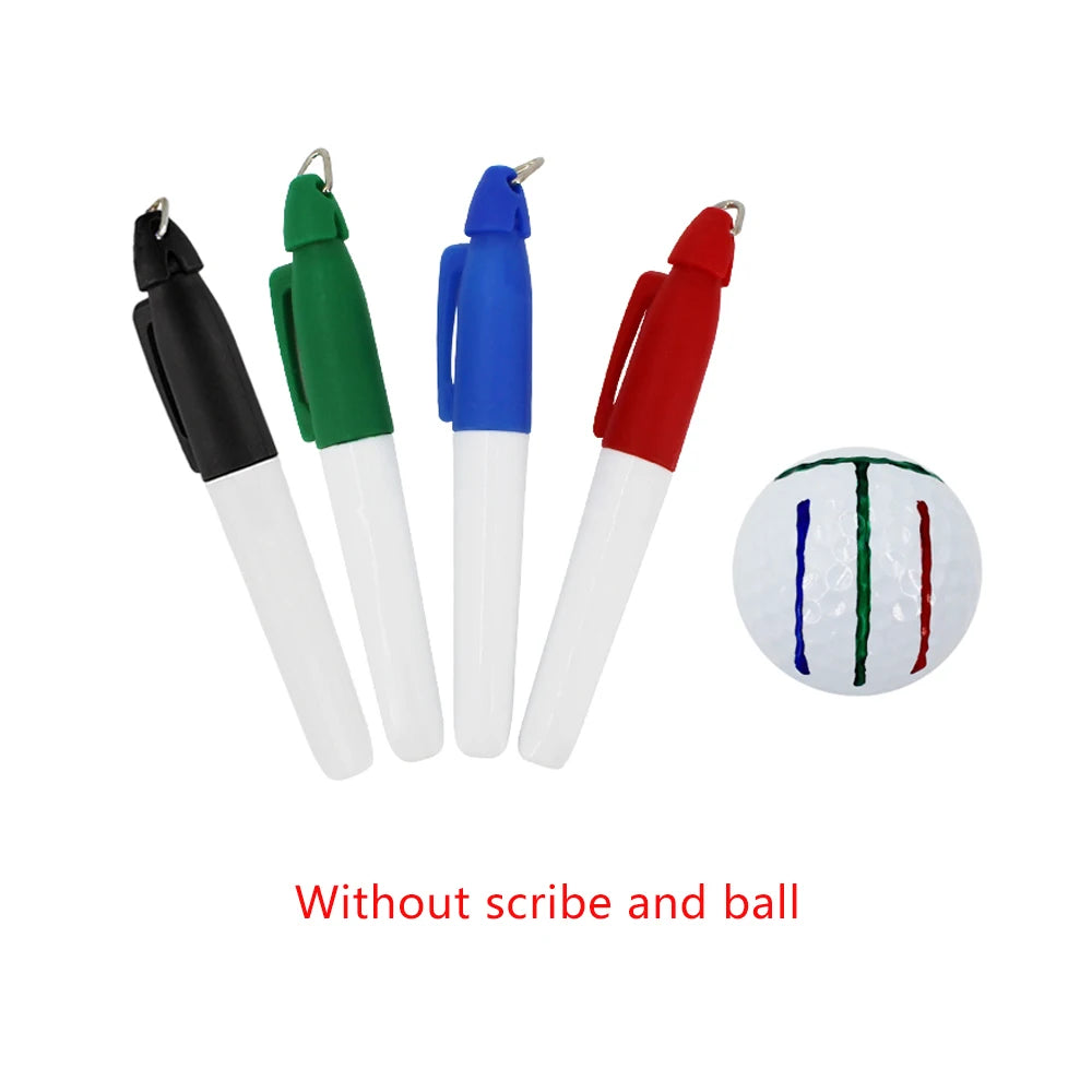 1 Pcs Golf Ball Liner Marker Pen Black Red Blue Green 4 Colours Plastic Waterproof Putter Line Pen Golf Training Accessories