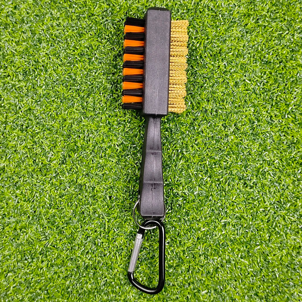 1Pc Golf Club Brush Groove Cleaner Dual Sided Tools Portable Metal Lightweight Nylon Golf Accessories For Iron Balls Shoes