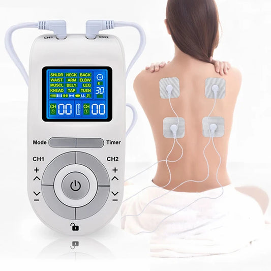 4 Mode EMS Electric Herald Tens Machine Acupuncture Body Massage Digital Therapy Massager Muscle Stimulator Electrostimulator