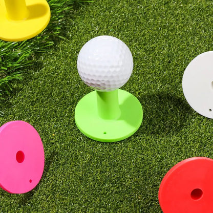 Golf Rubber Tees Holder with Plastic Golf Tees Set Golf Practice Training Driving Putting Chipping Range for Golf Mats and Nets