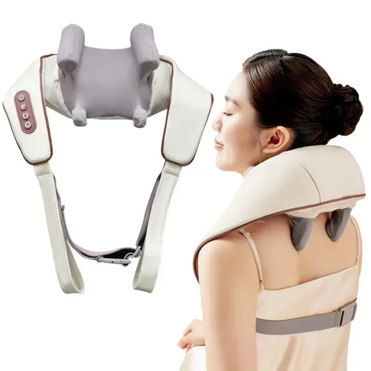 neck and Shoulder Massager Massage Shawl Shiatsu Kneading Spine Massager Car Home Back Shoulder Neck Trapezius Muscle Massager