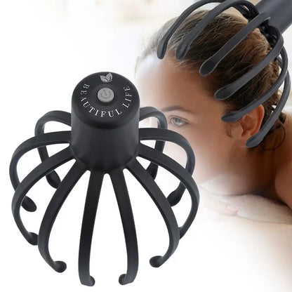 Octopus Electric Scalp Massager Stress Relief Head Massager 360 Degree Head Massager with 3 Modes Cordless Portable Head