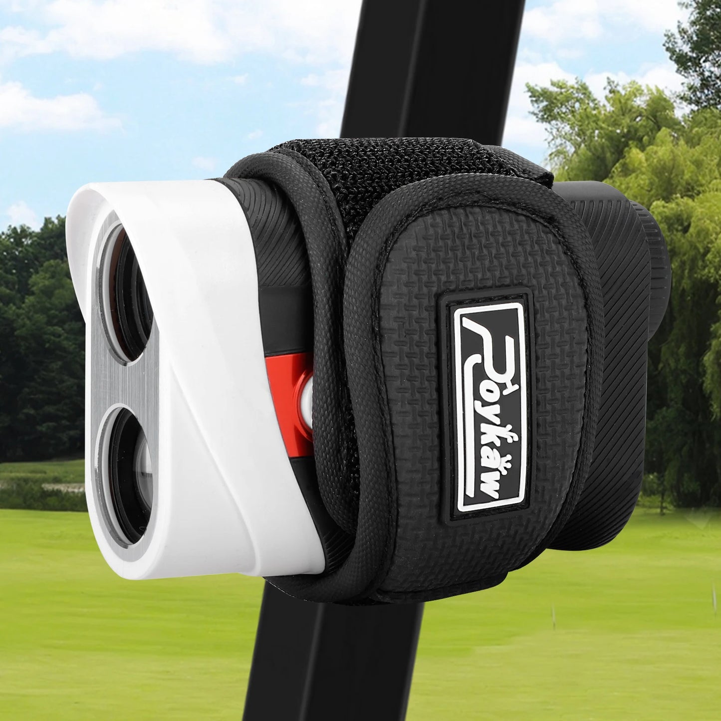 Roykaw Golf Magnetic Rangefinder Wrap Mount for Golf Cart Frame, Rangefinder Strap Belt, Firmly Attach & Convenient to Access