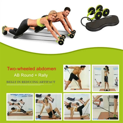 2020 Best Yoga Muscle Exercise Home Pull Rope Fitness Equipment Wheel Abdominal Ab Gym Roller Breast Trainer Sets Dropshipping